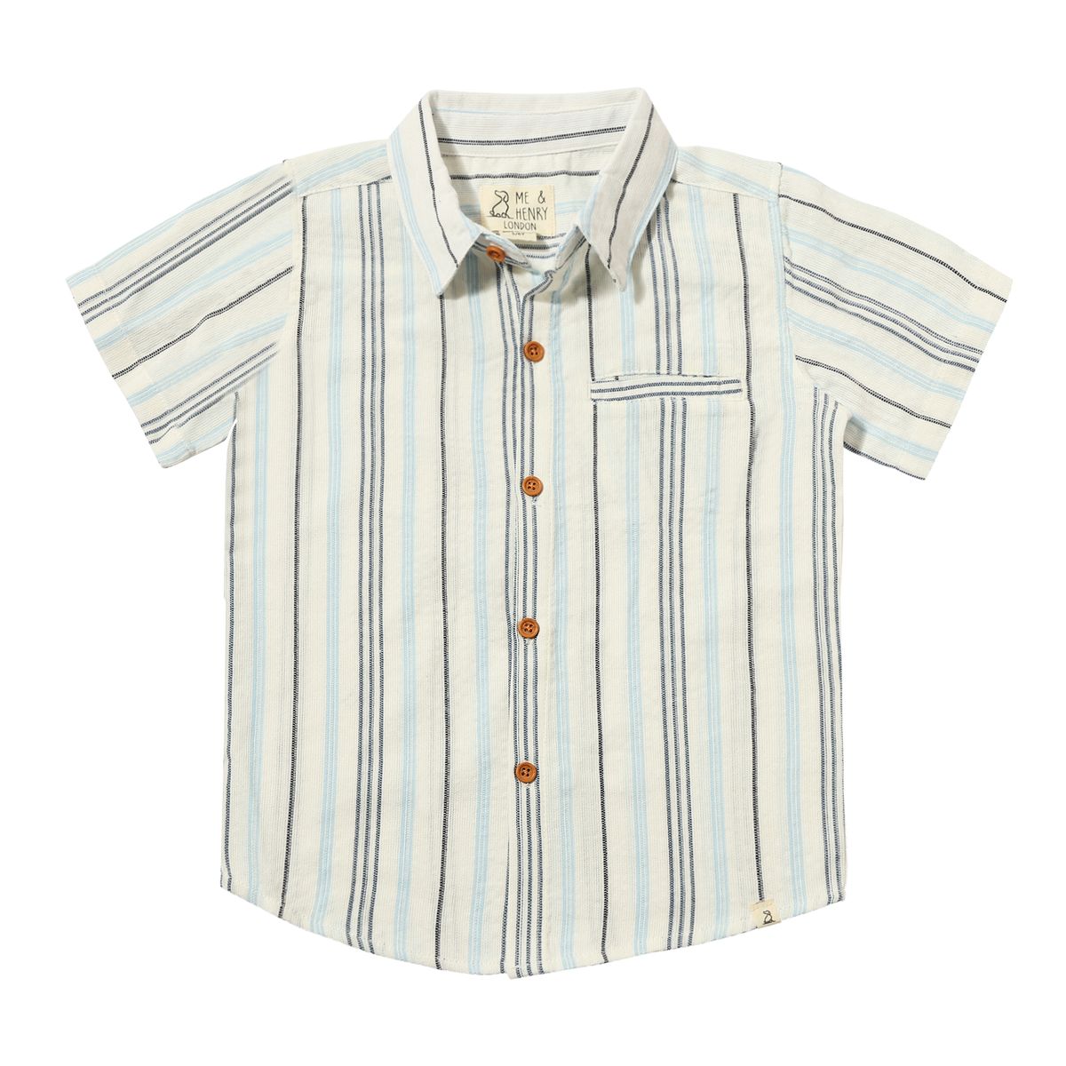 Newport Woven Shirt/Navy, blue, white stripe