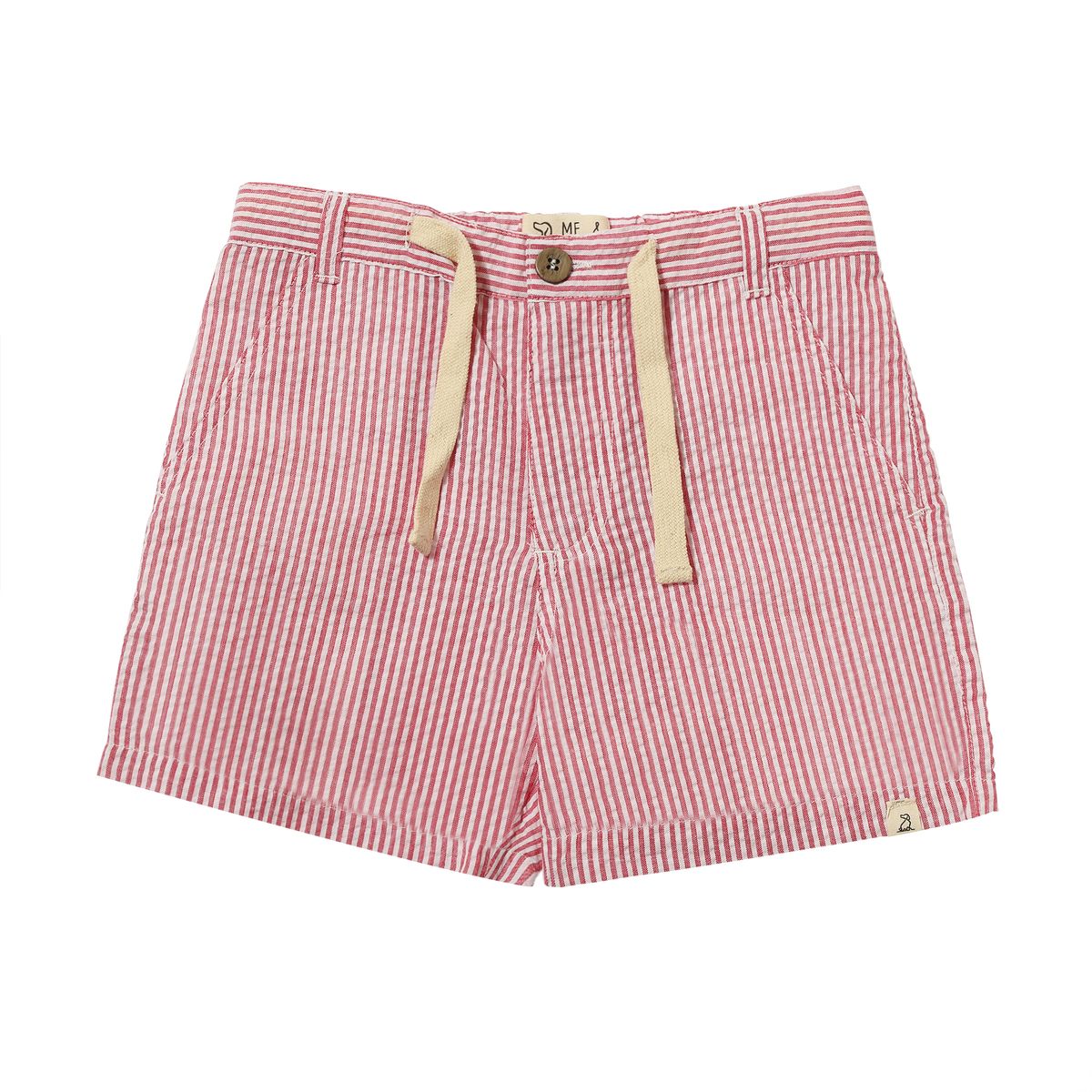 Woven Shorts - Red and White Seersucker