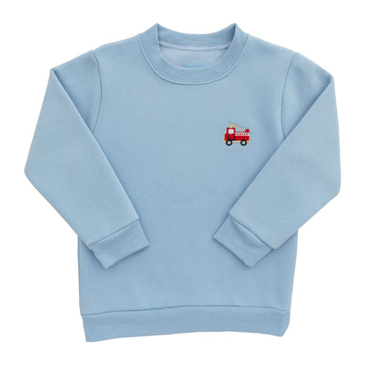 Light Blue Firetruck Sweatshirt