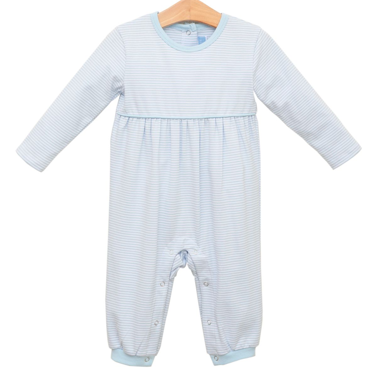 Bennett Romper - Light Blue Stripe