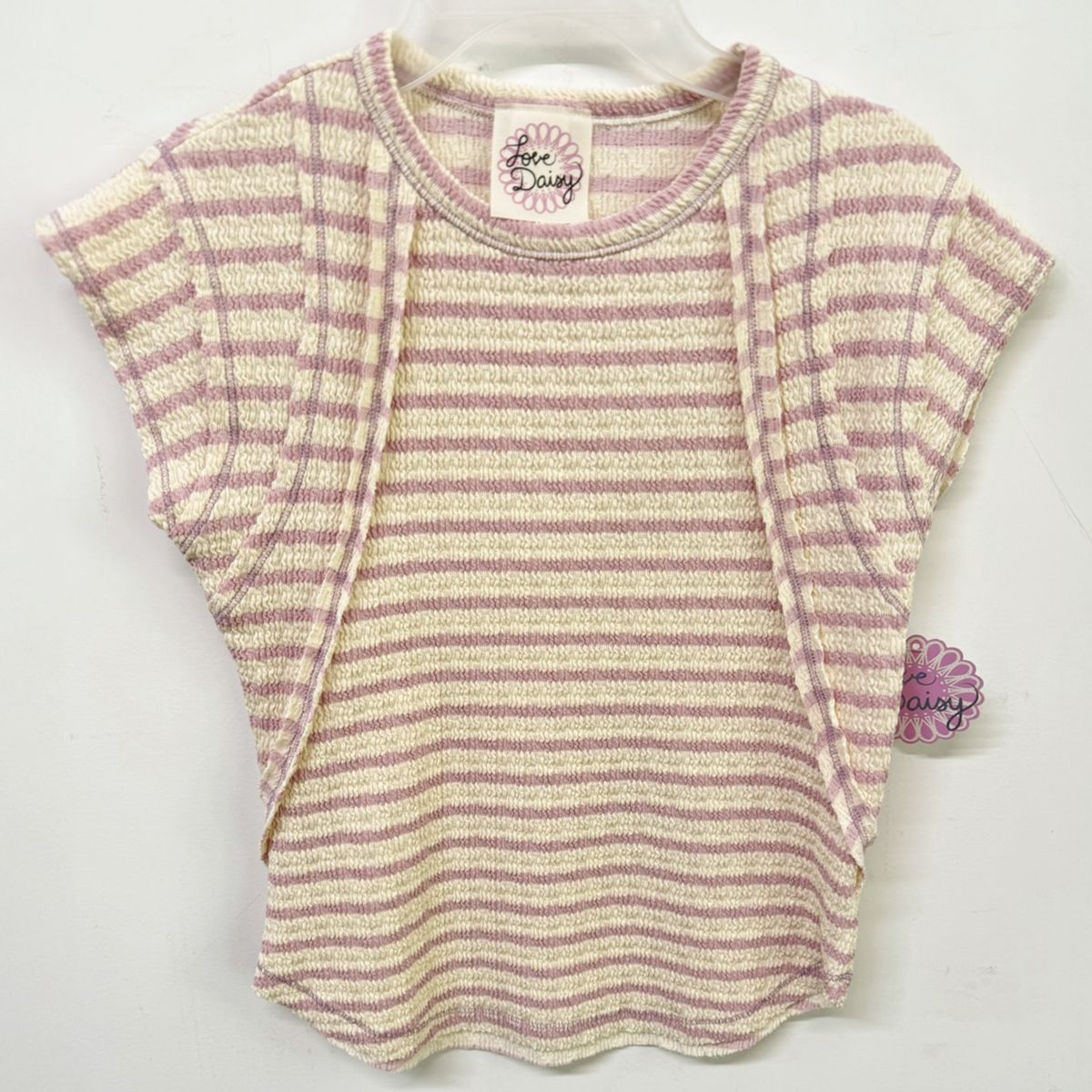 Ivory and Lavender Dolman Tee