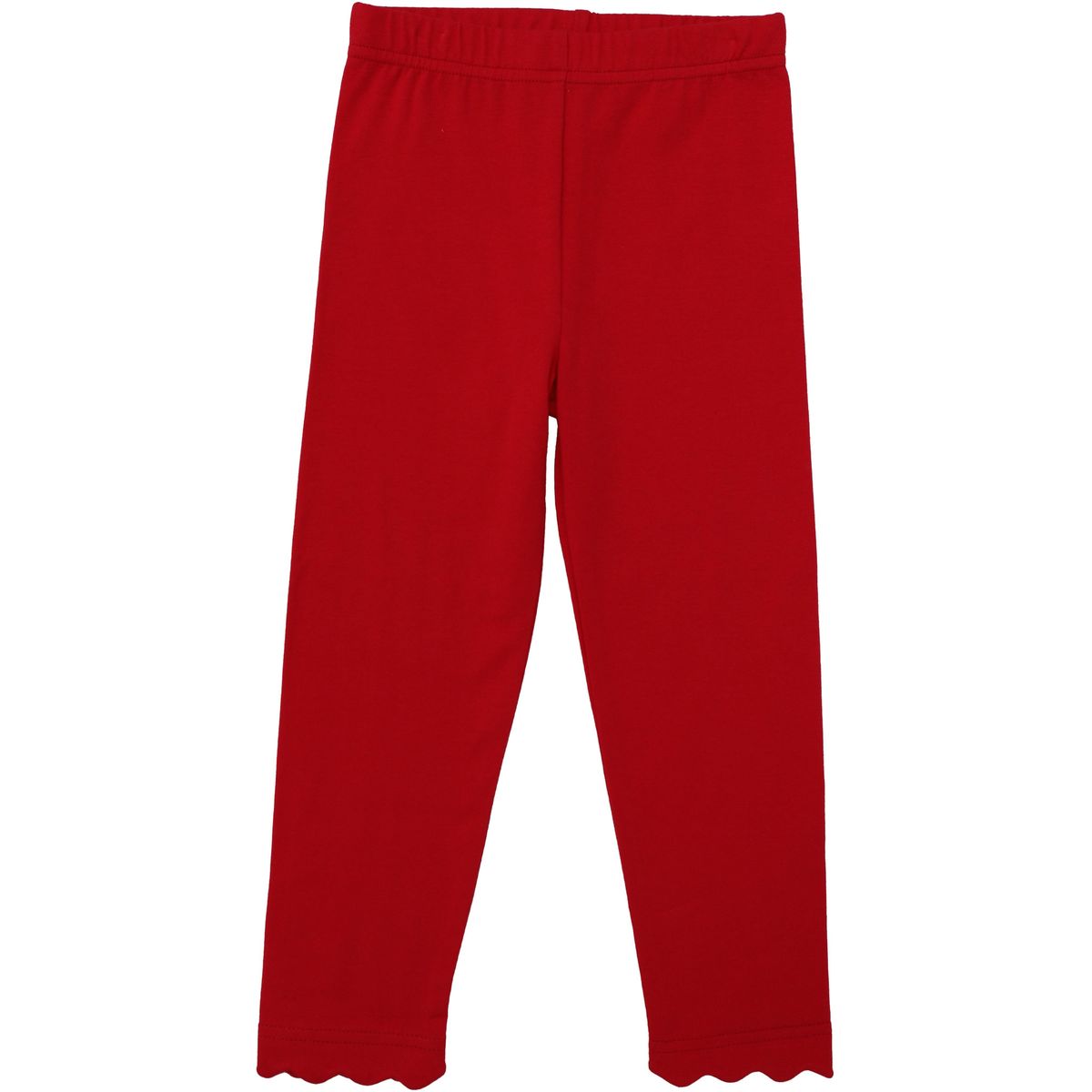 Scalloped Leggings, Red