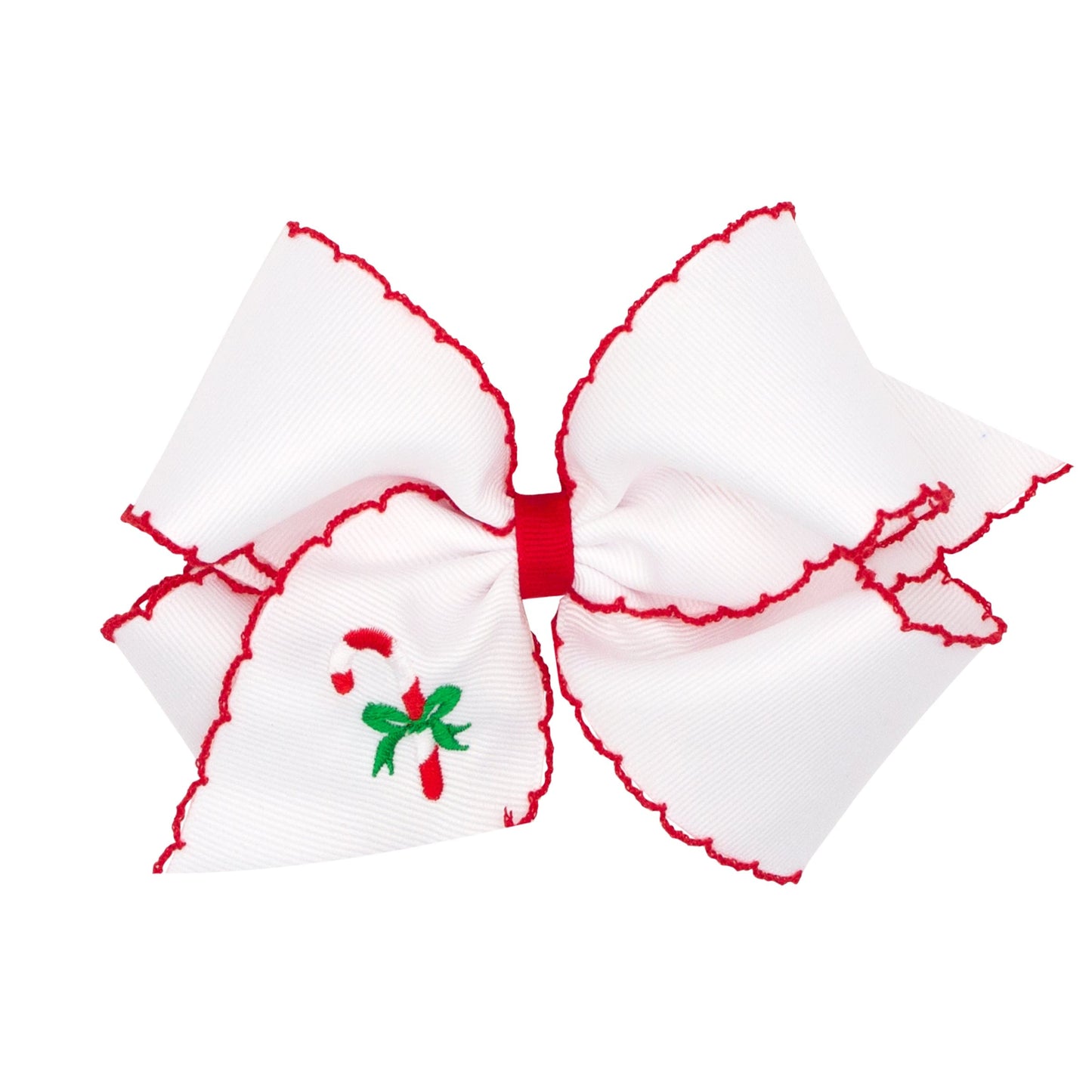 Candy Cane Moonstitch Bow (2 Sizes)