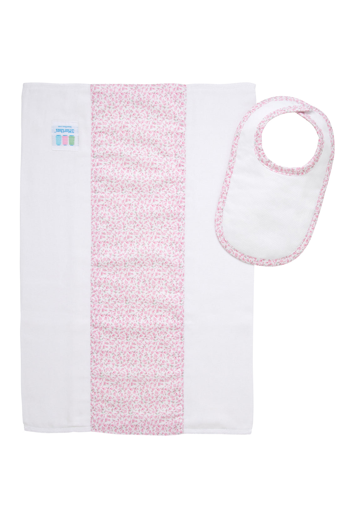 Ballet Floral Drooler Bib & Burp Set