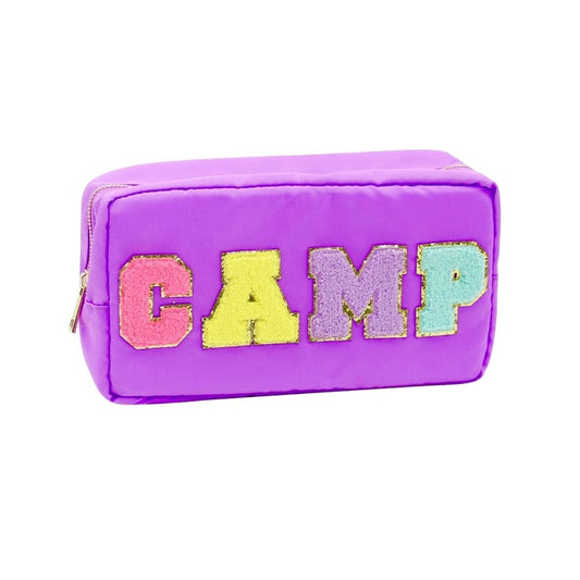 Purple Varsity Letter Camp Bag