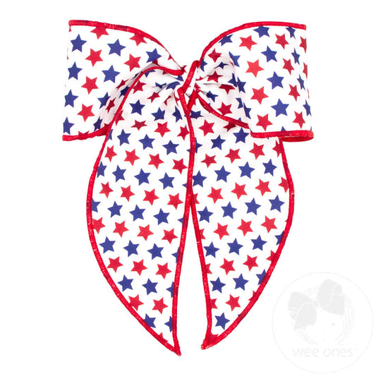 Americana Stars Bow with Whimsy Tails