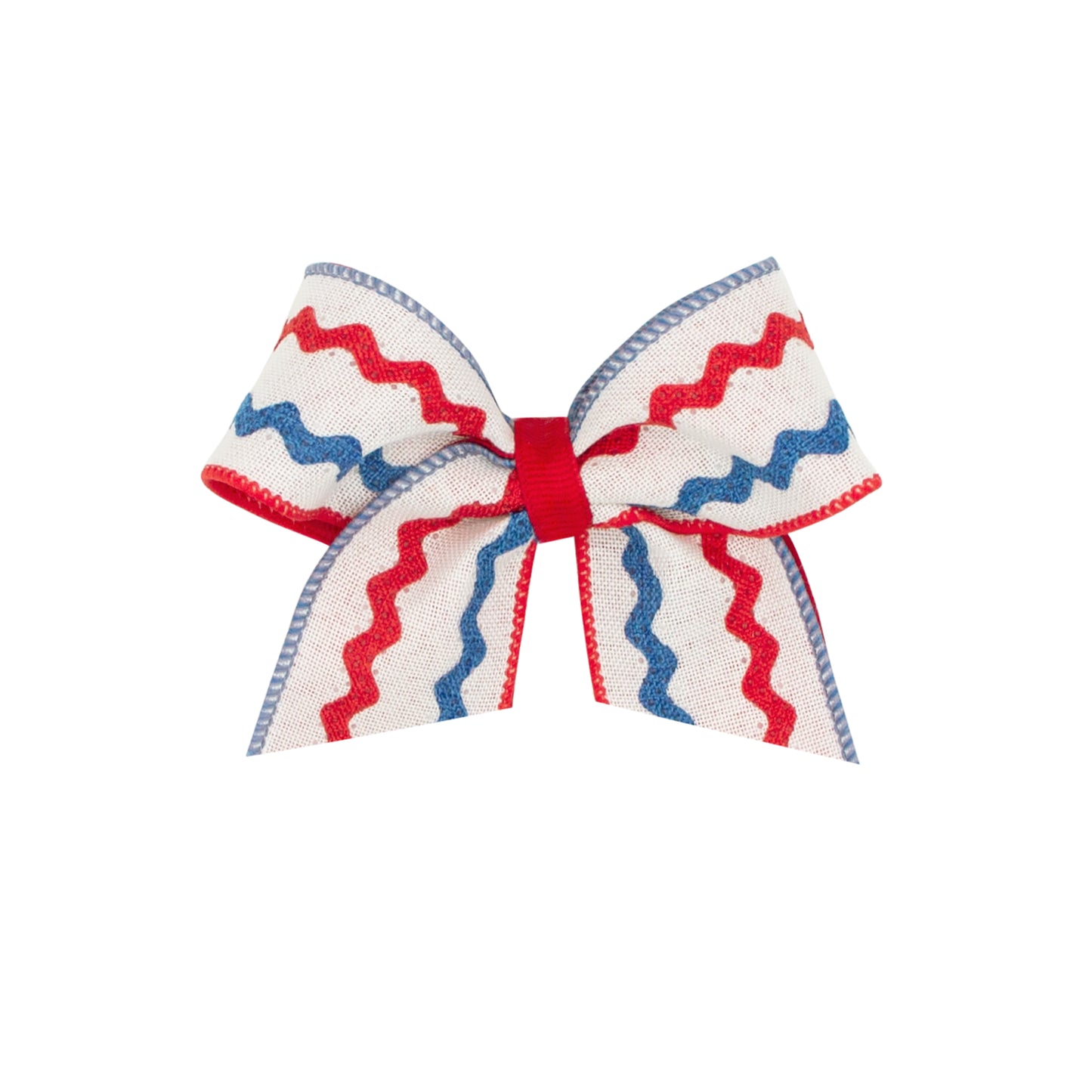 Linen Ric-Rac Bow, Medium