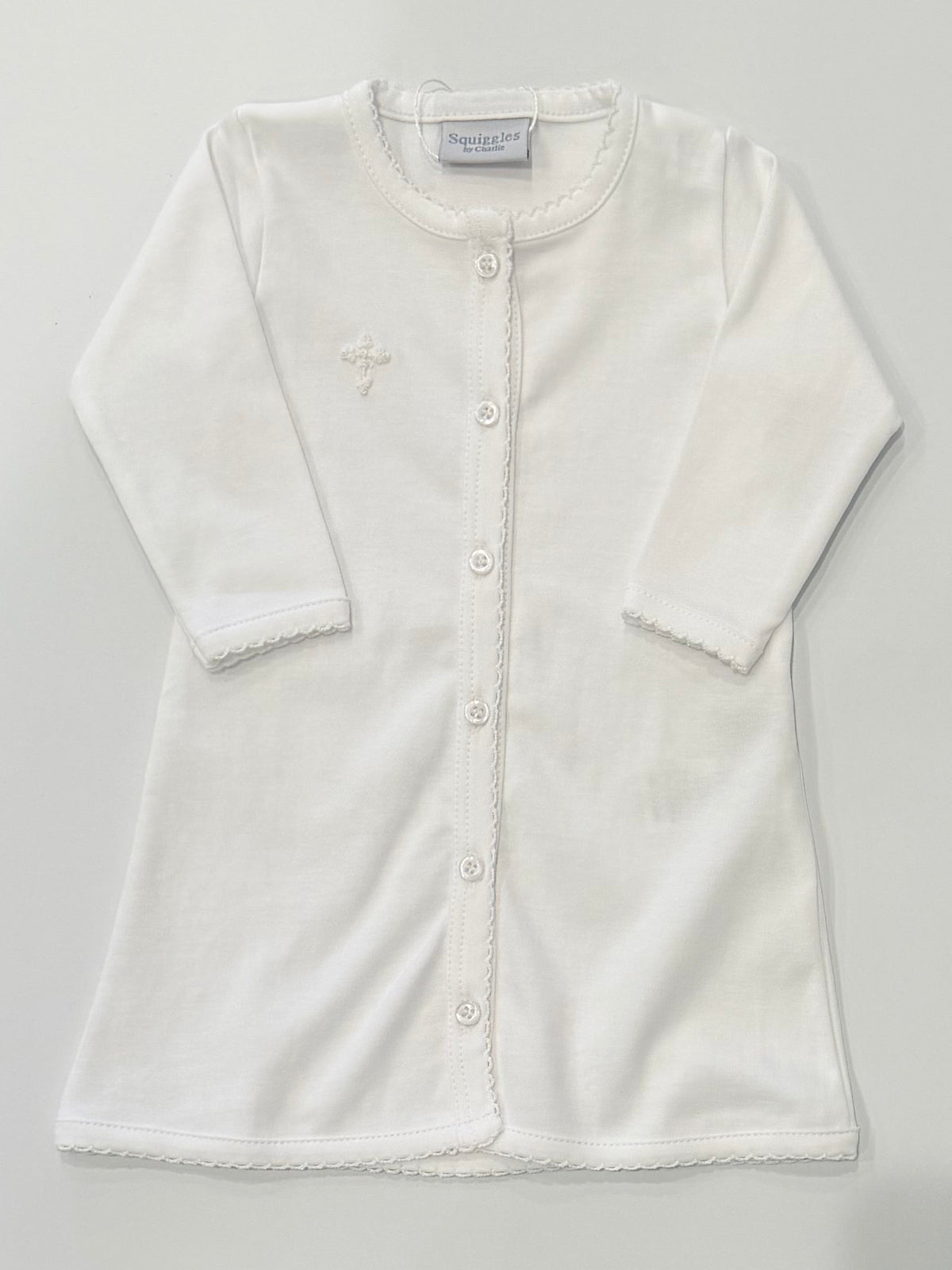 Pima Cotton Daygown with Mini Crochet Cross
