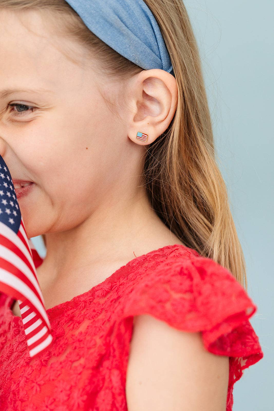 American Flag Stud Earrings