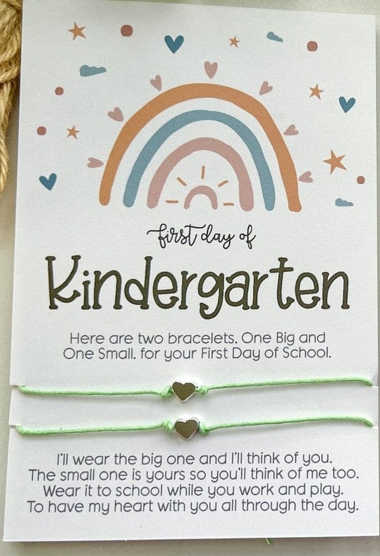 First Day of Kindergarten Wish Bracelets-Aqua