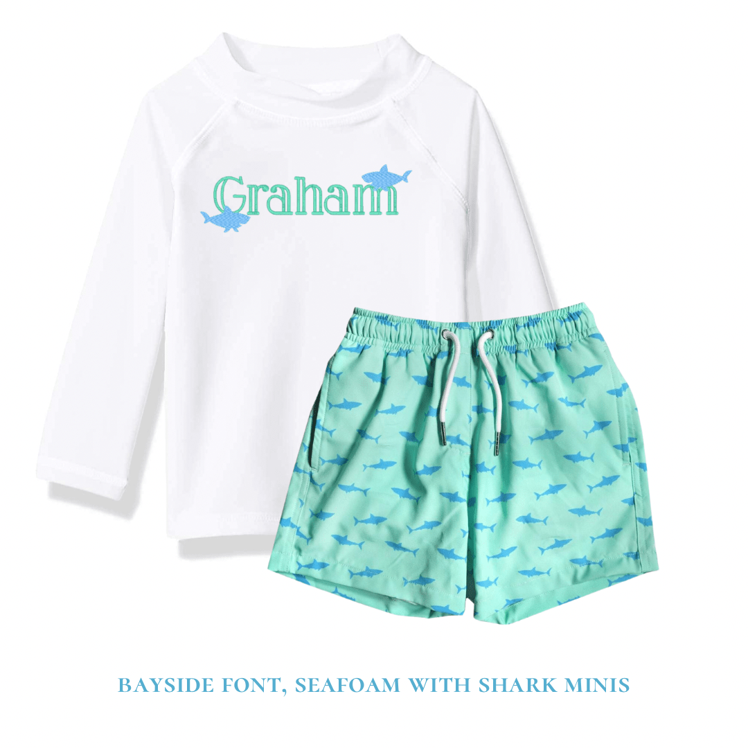 Boys White Rashguard