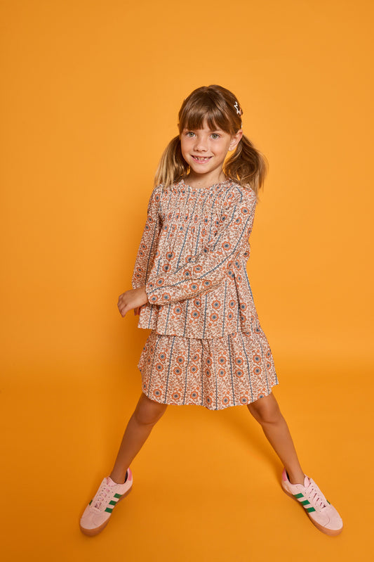 Anita Top, Verbier Vines Orange