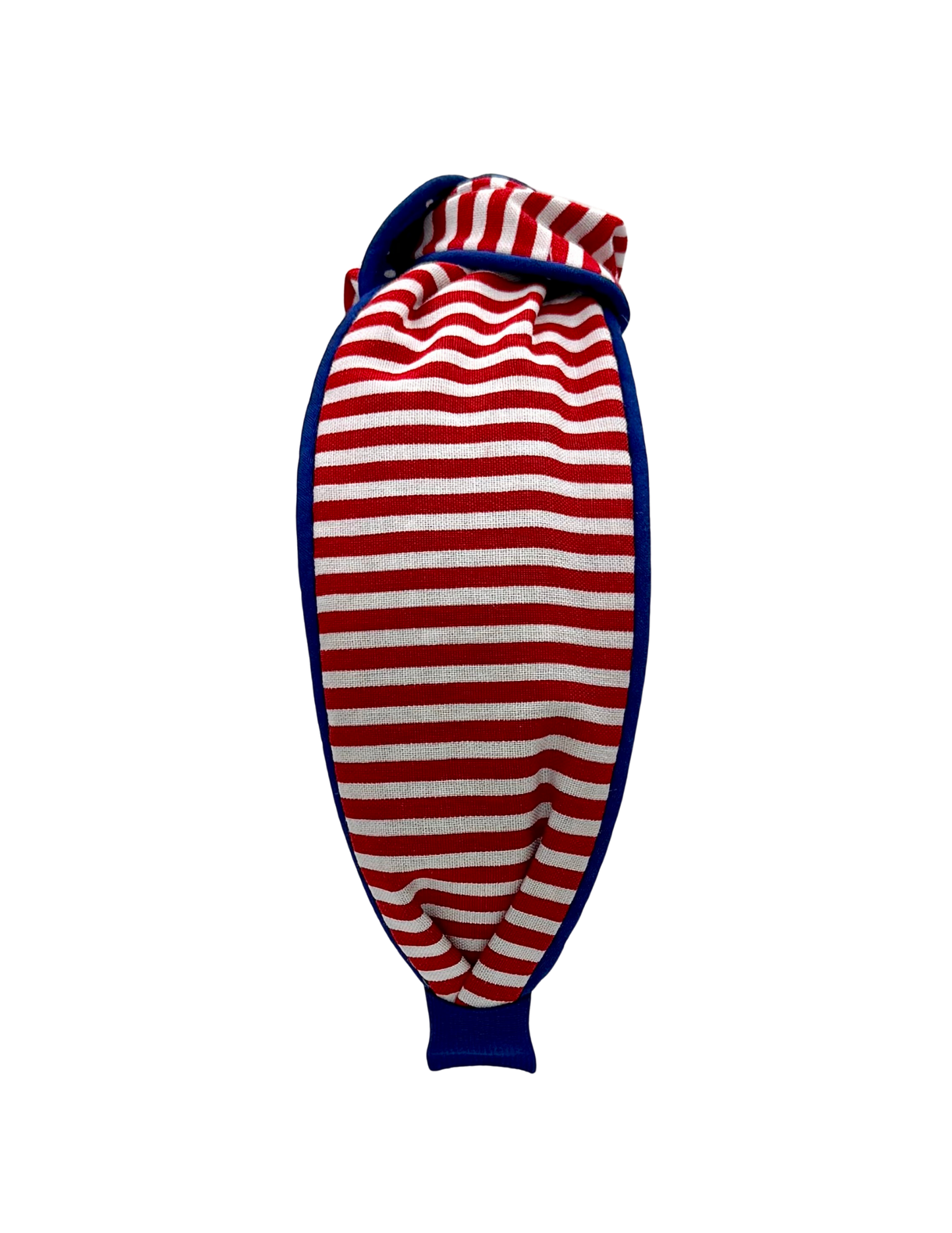 Red Stripe with Blue Piping