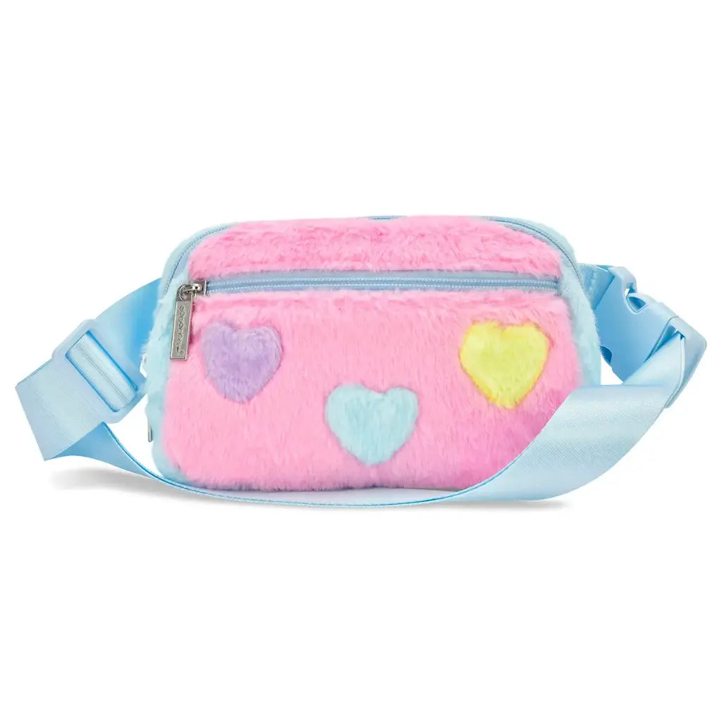 Hearts Color Block Belt Bag