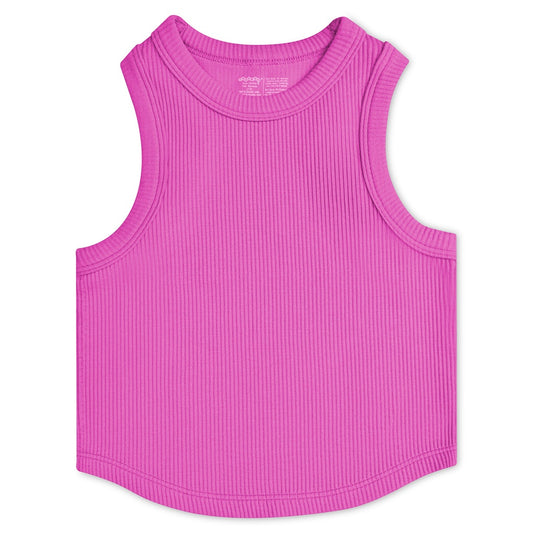 Pretty Pink Ribbed Racerback Tank