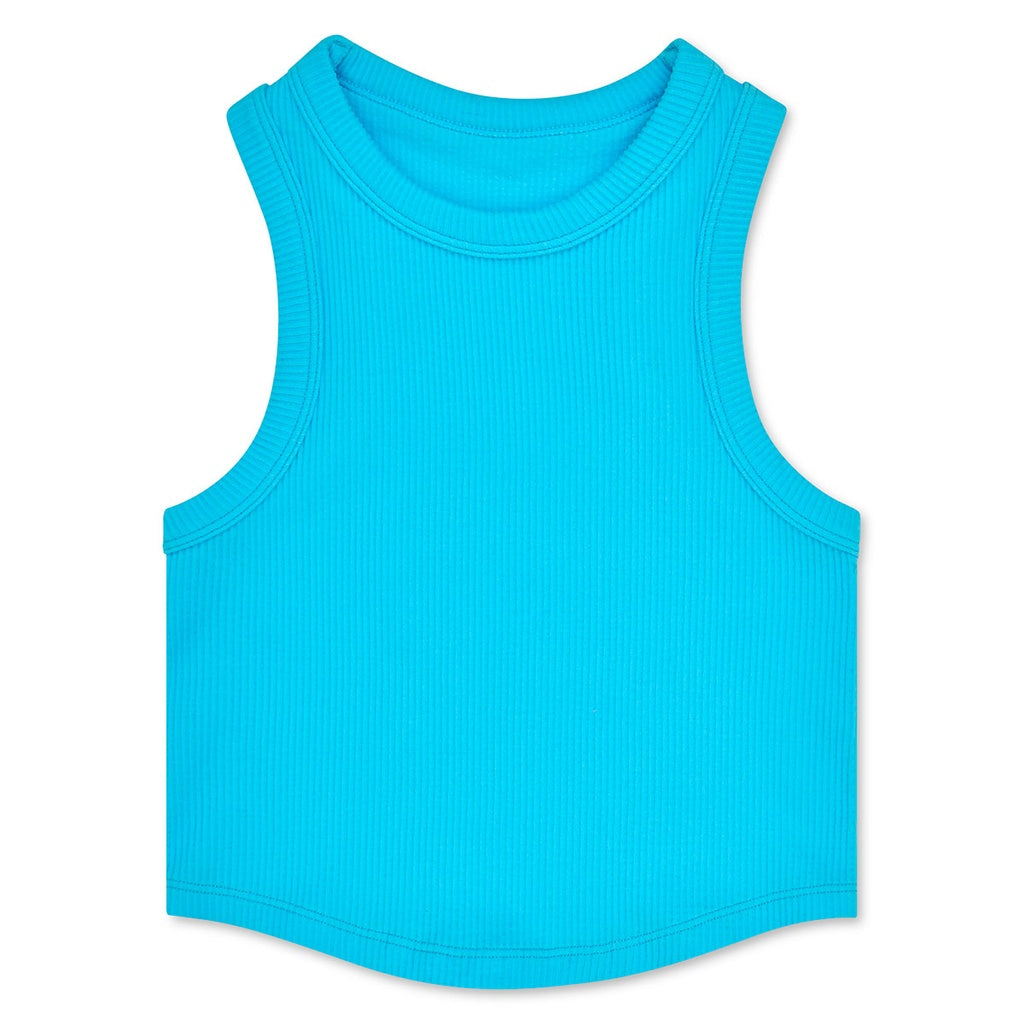 Turquoise Ribbed Racerback Tank