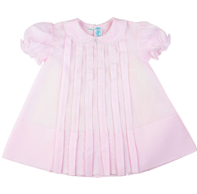 Lace Inlay Pleated Dress