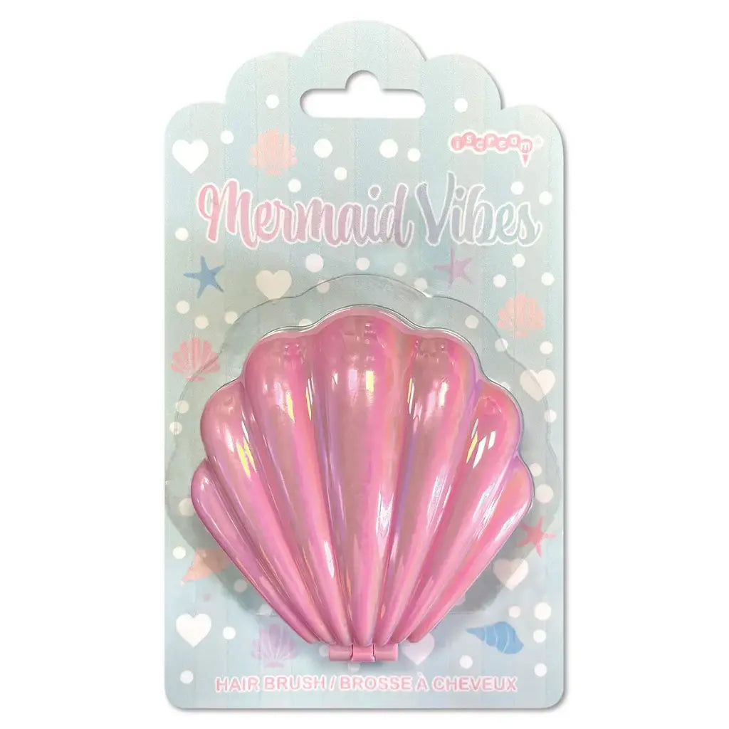 Mermaid Vibes Pop Up Shell Mirror & Brush
