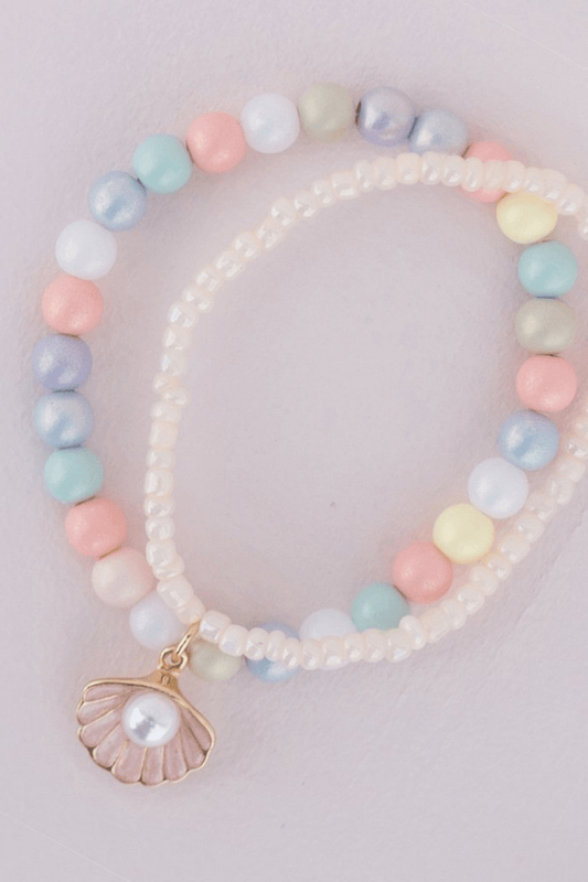 Pastel Shell Bracelet Set