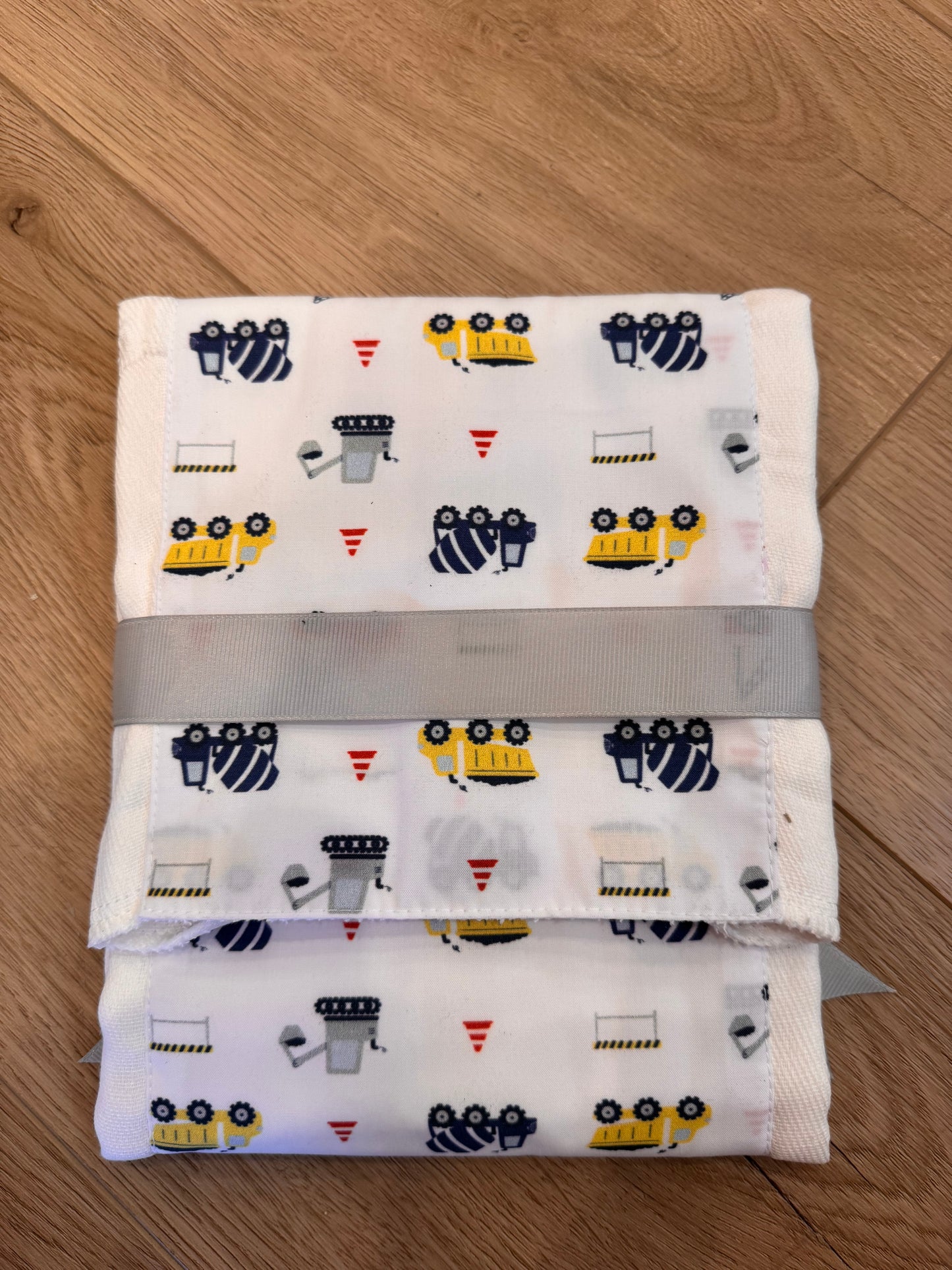 Dump Truck Drooler Bib & Burp Set