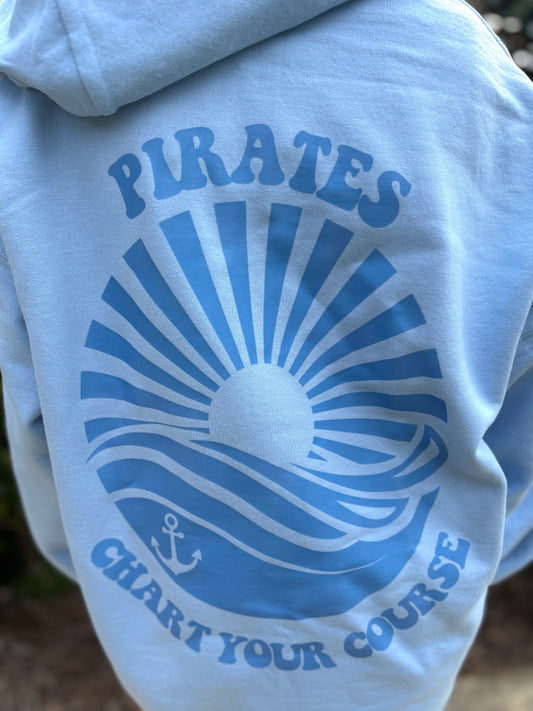 Pirates Blue Oversized Hoodie