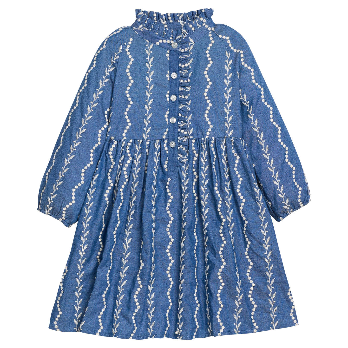 Amelia Dress, Chamonix Chambray Embroidery