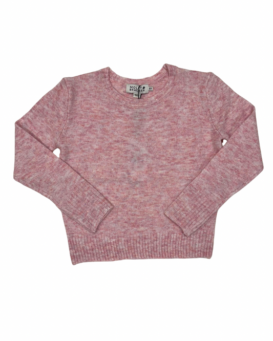 Shimmer Crew Neck Sweater, Pink