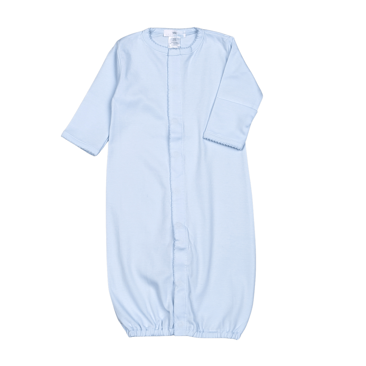 Blue Converter Gown with Picot Trim