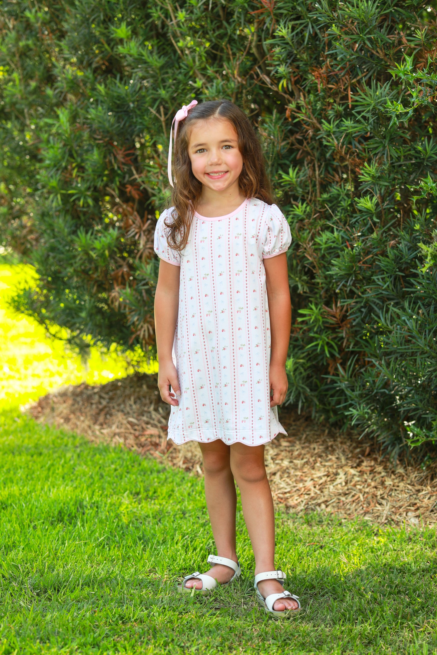 Berry Sweet Scalloped Dress