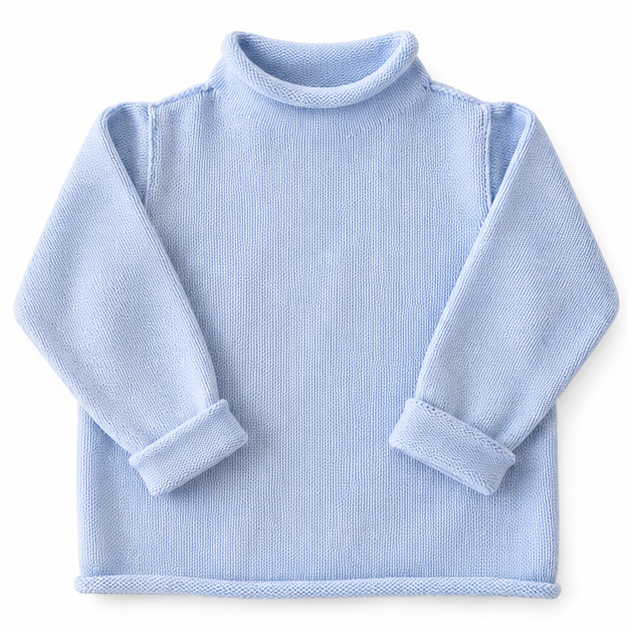 Rollneck Sweater, Blue