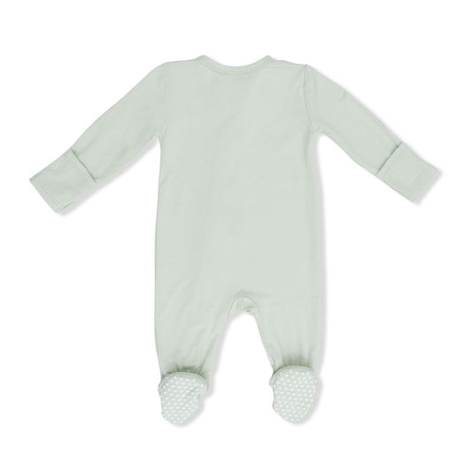 Solid Milky Green, 2 Way Zipper Footie