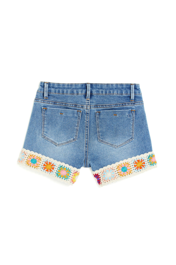 Crochet Trim Hem Shorts
