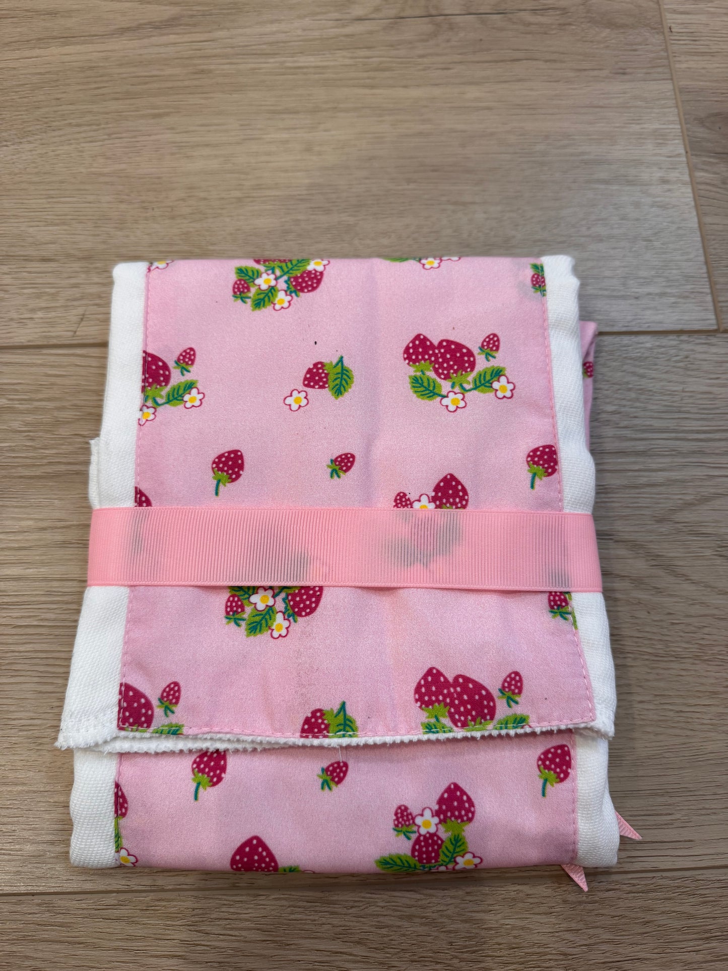 Strawberry Drooler Bib & Burp Set