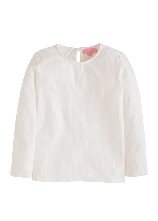 Essential Tee, Snow Pointelle