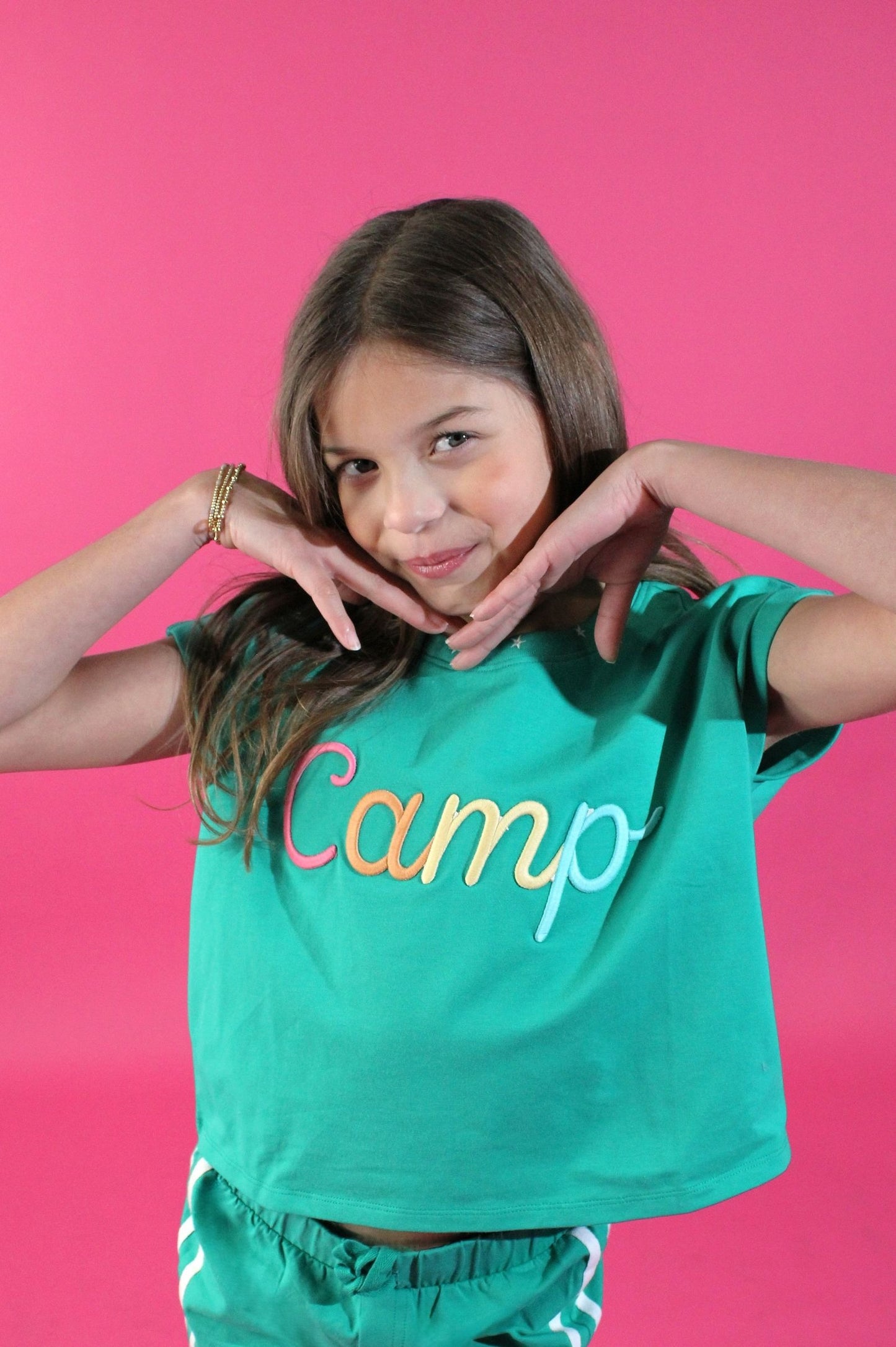 Camp Multi Color Embroidery Top