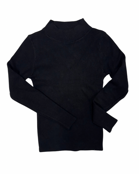 Basic Mockneck Top, Black