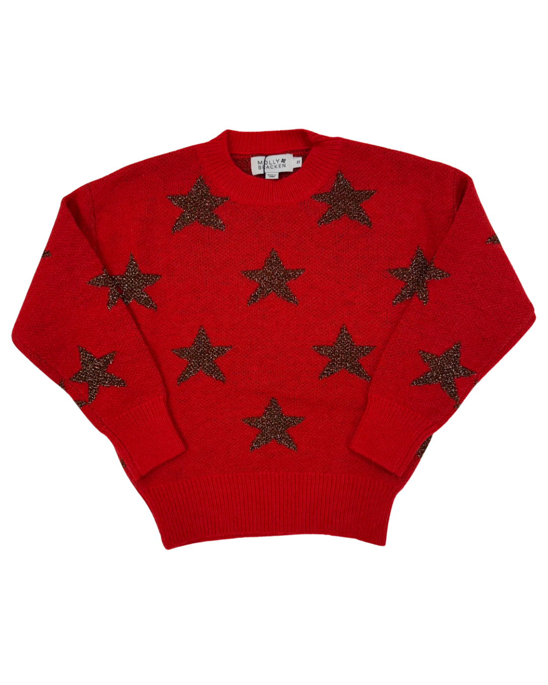 Red Sweater with Star Detail