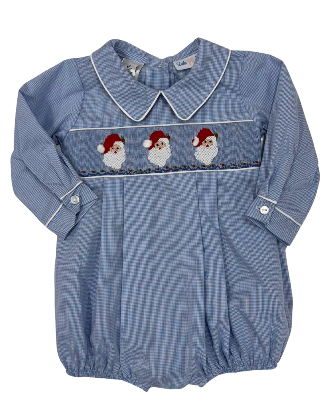 Blake Smocked Bubble, Santa Claus