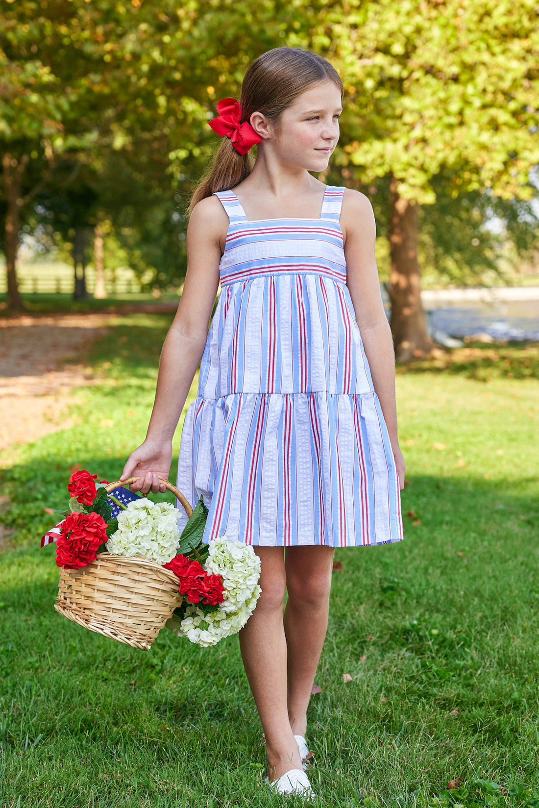 Georgia Dress - Americana Stripe
