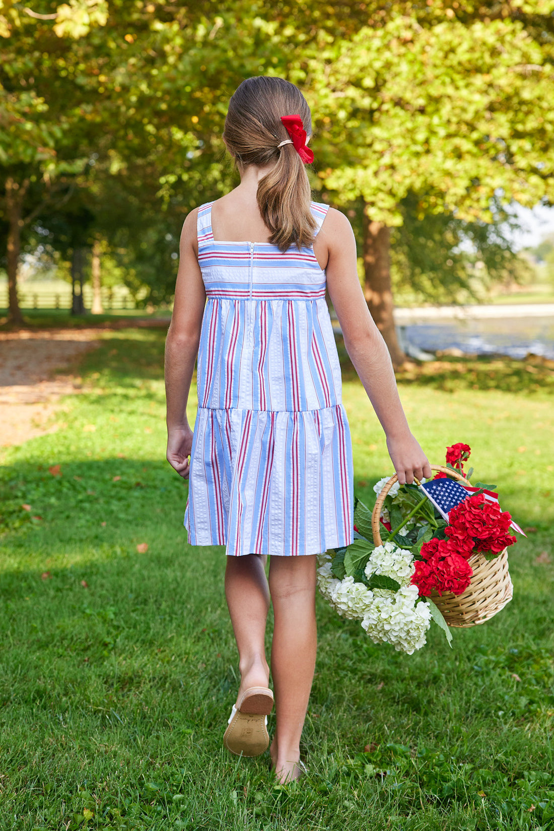Georgia Dress - Americana Stripe