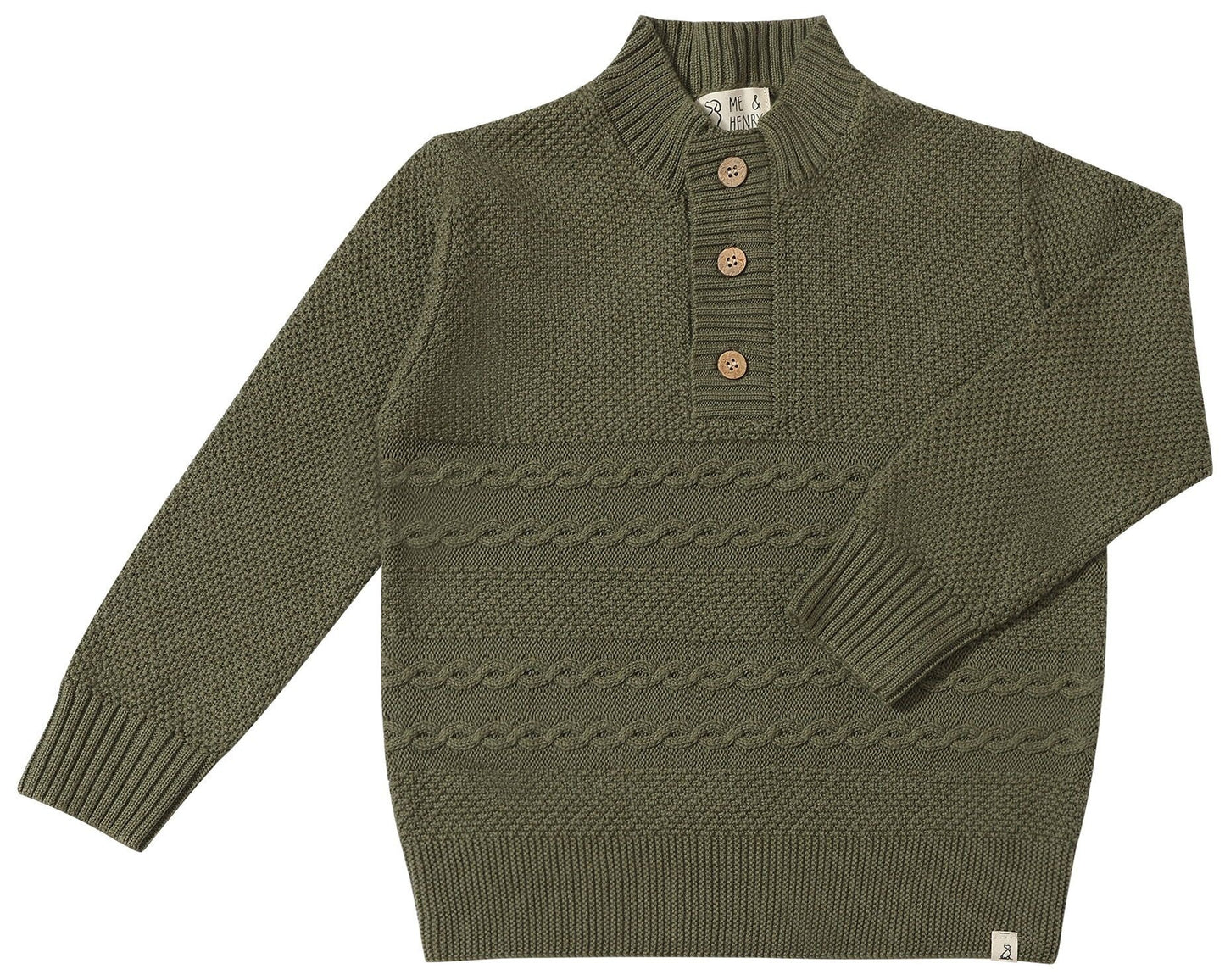 Cable Sweater, Green