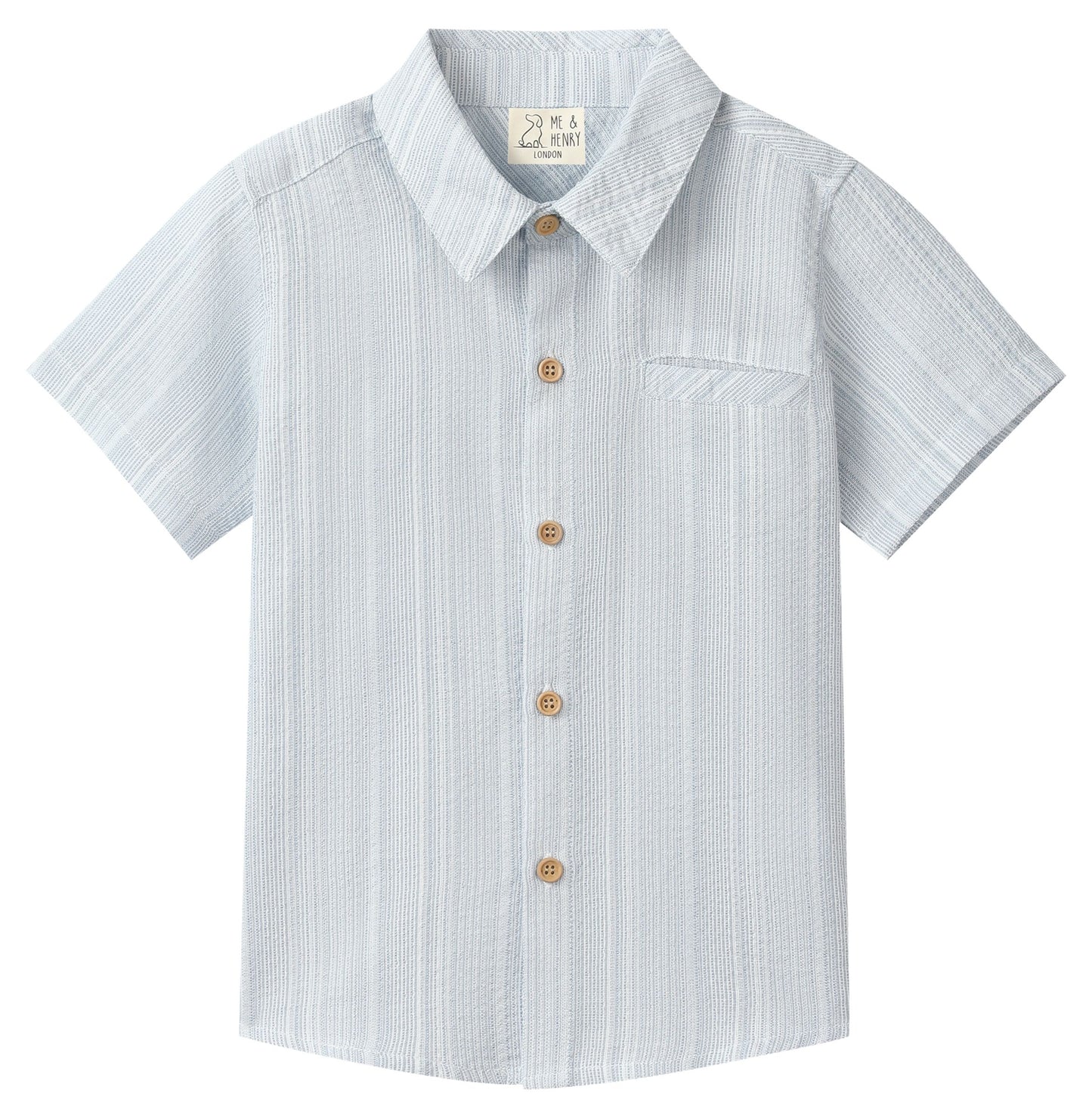 Newport Woven Shirt, Chambray Textured Stripe