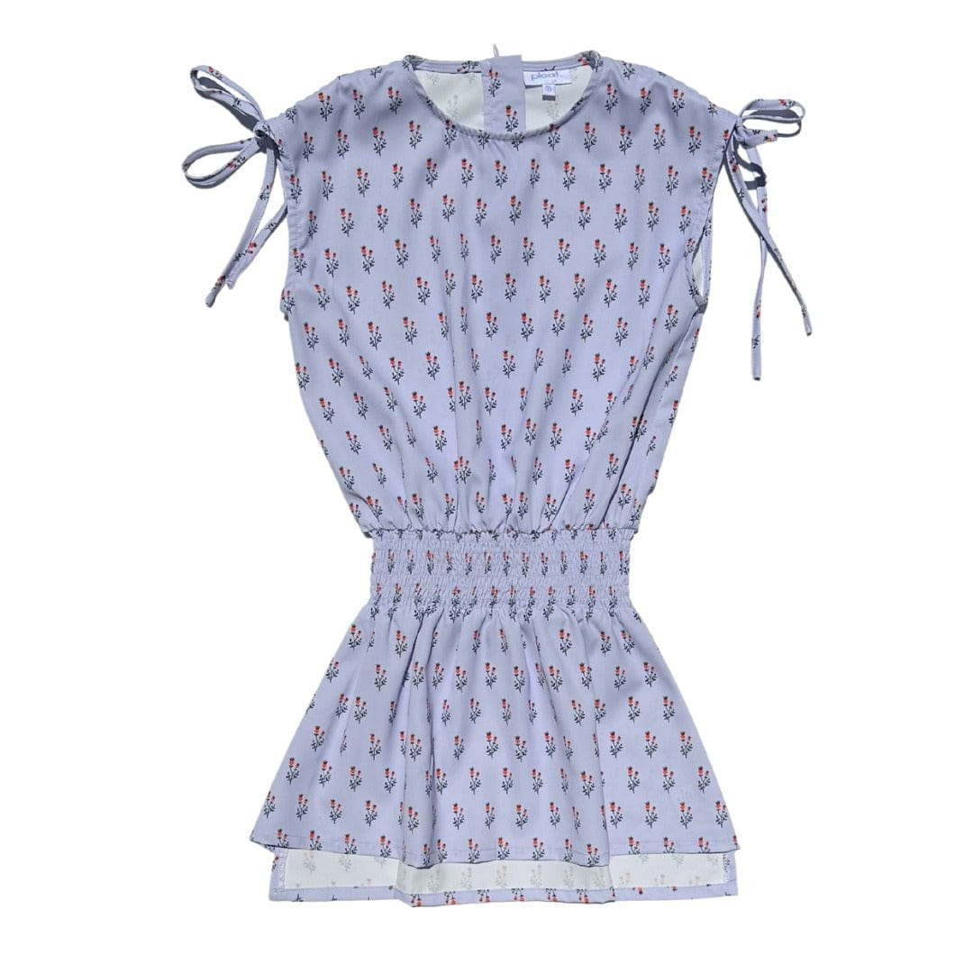 Helen Dress, Purple Block Print