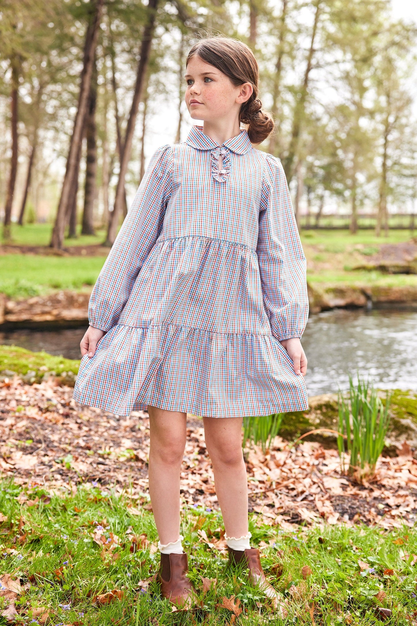 Haisley Dress, Teton Plaid