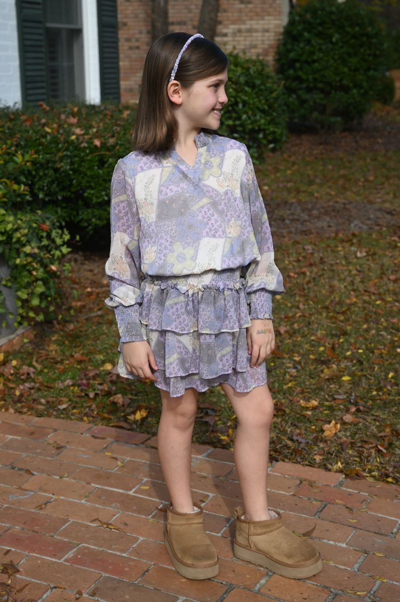 Harriett Dress, Purple Patch