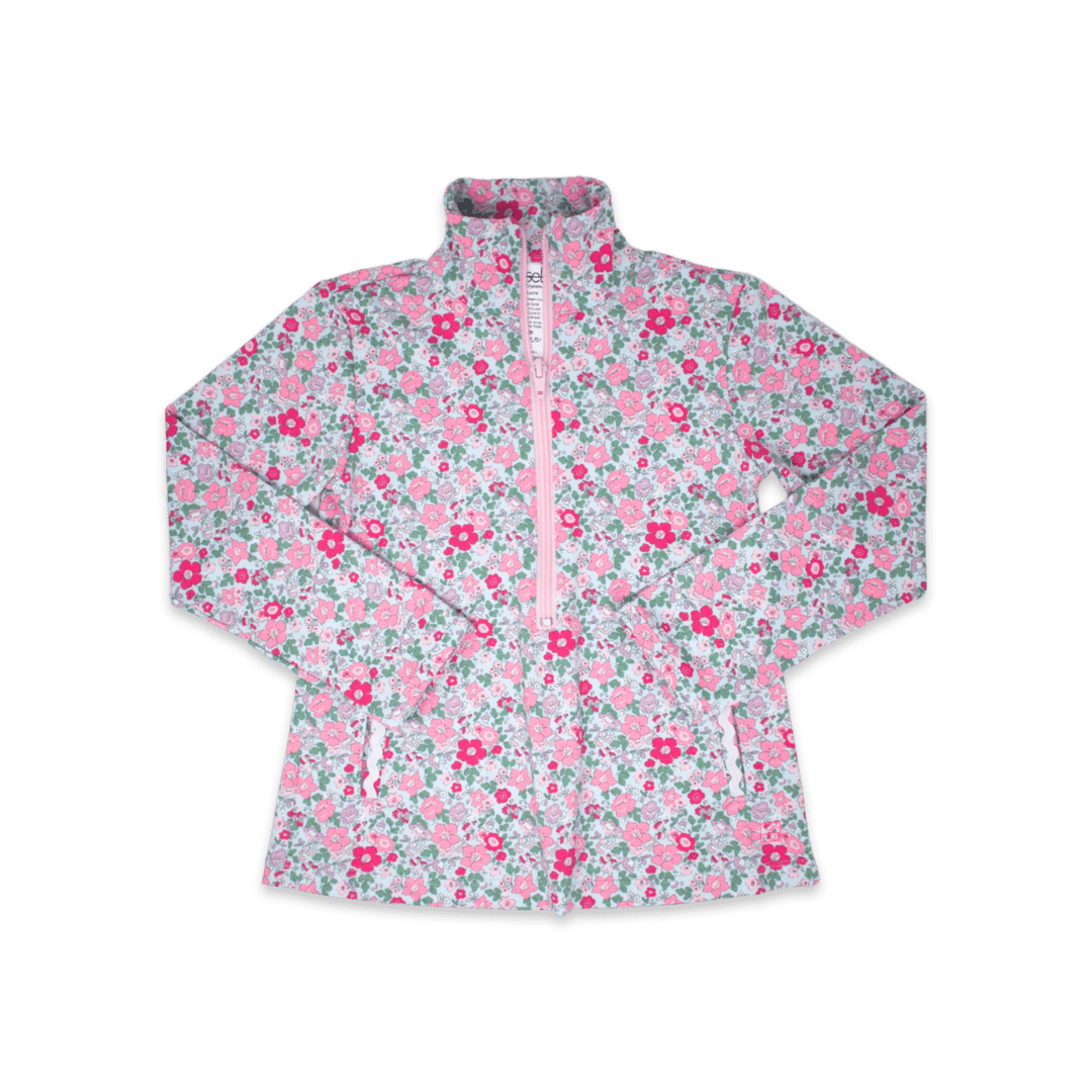 Heather Half Zip, Fall Floral