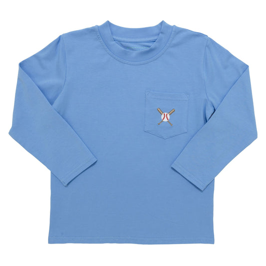 Light Blue Pocket Tee, Baseball