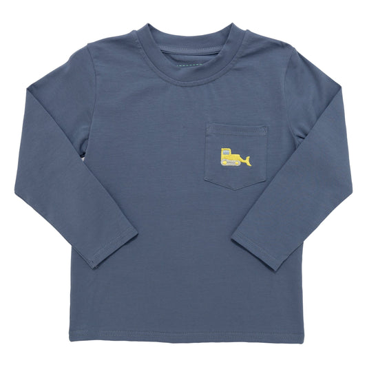 Slate Blue Pocket Tee, Excavator