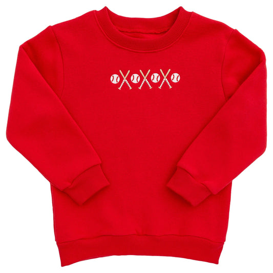 Red Baseball Sweatshirt