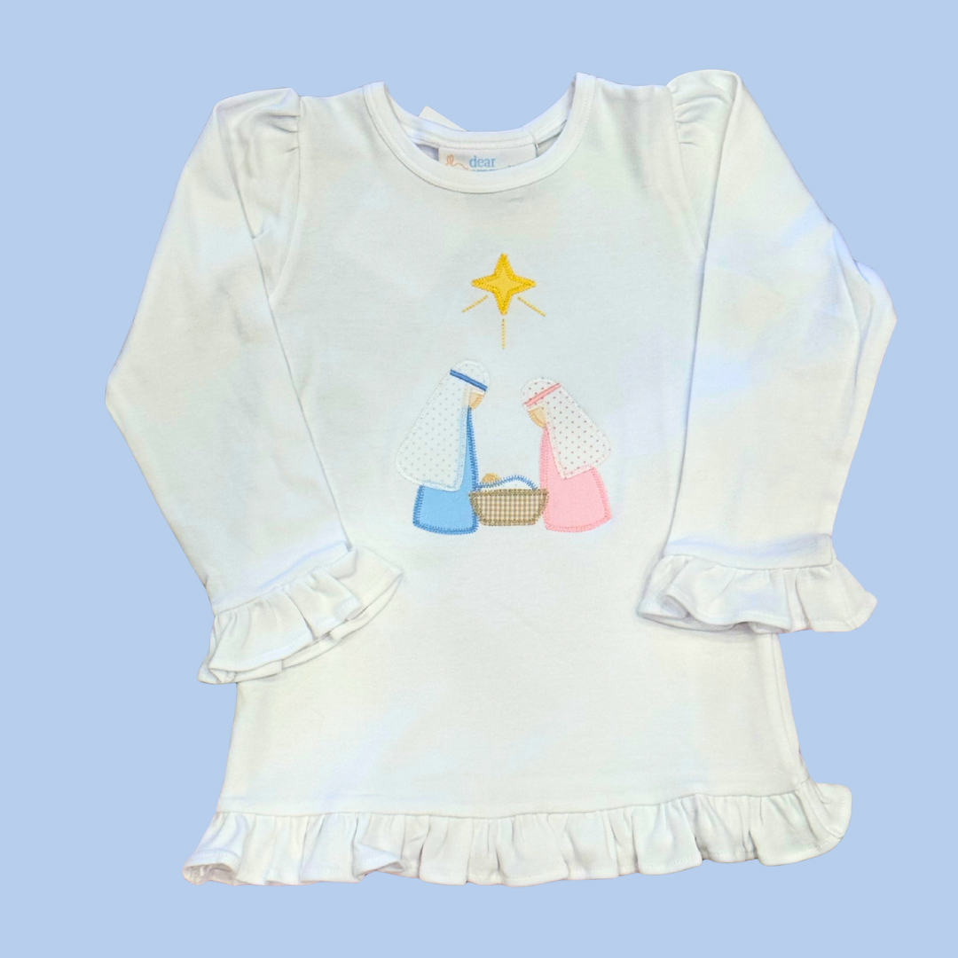 Nativity Applique Shirt, Girl